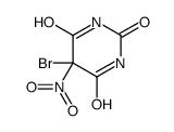 5-bromo-6-hydroxy-5-nitro-dihydro-pyrimidine-2,4-dione结构式