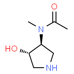 Acetamide, N-[(3R,4R)-4-hydroxy-3-pyrrolidinyl]-N-methyl-, rel- (9CI)结构式