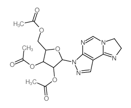 7-(2,3,5-tri-O-acetyl-β-D-ribofuranosyl)-2,3-dihydroimidazo<1,2-c>pyrazolo<4,3-e>pyrimidine结构式