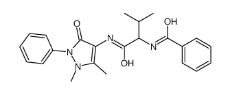 N-[1-[(1,5-dimethyl-3-oxo-2-phenylpyrazol-4-yl)amino]-3-methyl-1-oxobutan-2-yl]benzamide结构式