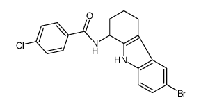 N-(6-bromo-2,3,4,9-tetrahydro-1H-carbazol-1-yl)-4-chlorobenzamide结构式