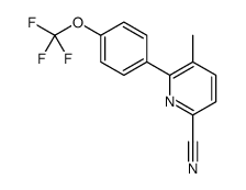 5-methyl-6-[4-(trifluoromethoxy)phenyl]pyridine-2-carbonitrile Structure