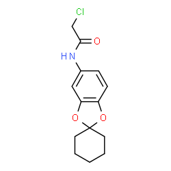 2-chloro-N-spiro[1,3-benzodioxole-2,1'-cyclohexan]-5-ylacetamide structure