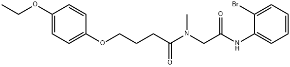 Butanamide, N-[2-[(2-bromophenyl)amino]-2-oxoethyl]-4-(4-ethoxyphenoxy)-N-methyl-结构式