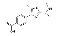 4-[5-methyl-2-[(1S)-1-(methylamino)ethyl]-1,3-thiazol-4-yl]benzoic acid结构式