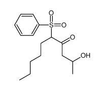 5-(benzenesulfonyl)-2-hydroxydecan-4-one Structure