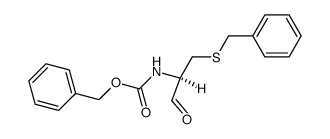 ((R)-2-Benzylsulfanyl-1-formyl-ethyl)-carbamic acid benzyl ester结构式