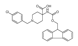 4-Piperidinecarboxylic acid, 1-[(4-chlorophenyl)methyl]-4-[[(9H-fluoren-9-ylmethoxy)carbonyl]amino] Structure