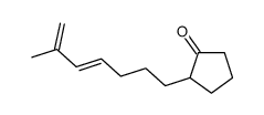 2-(6-methylhepta-4,6-dienyl)cyclopentan-1-one Structure