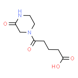 5-氧代-5-(3-氧代哌嗪-1-基)戊酸结构式