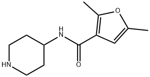 2,5-二甲基-N-(哌啶-4-基)呋喃-3-甲酰胺结构式