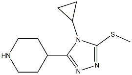 4-[4-Cyclopropyl-5-(methylsulfanyl)-4H-1,2,4-triazol-3-yl]piperidine Structure