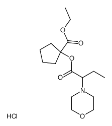 1-(2-Morpholin-4-yl-butyryloxy)-cyclopentanecarboxylic acid ethyl ester; hydrochloride Structure