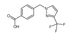 4-{[3-(Trifluoromethyl)-1H-pyrazol-1-yl]methyl}benzoic acid结构式