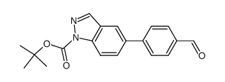 1,1-dimethylethyl 5-(4-formylphenyl)-1H-indazole-1-carboxylate结构式