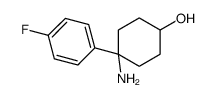 4-amino-4-(4-fluorophenyl)cyclohexan-1-ol结构式