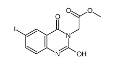 3(2H)-QUINAZOLINEACETIC ACID, 1,4-DIHYDRO-6-IODO-2,4-DIOXO-, METHYL ESTER结构式