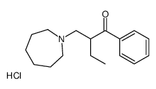 2-(azepan-1-ium-1-ylmethyl)-1-phenylbutan-1-one,chloride结构式