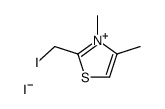 2-(iodomethyl)-3,4-dimethyl-1,3-thiazol-3-ium,iodide Structure