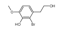 2-BROMO-3-(2-HYDROXYETHYL)-6-METHOXYPHENOL结构式