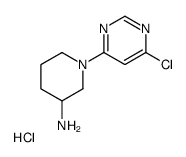 1-(6-Chloro-pyrimidin-4-yl)-piperidin-3-ylamine hydrochloride structure