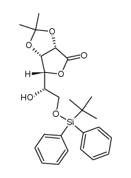 (3aS,6R,6aS)-6-((S)-2-((tert-butyldiphenylsilyl)oxy)-1-hydroxyethyl)-2,2-dimethyldihydrofuro[3,4-d][1,3]dioxol-4(3aH)-one结构式