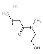 N-(2-Hydroxyethyl)-N-methyl-2-(methylamino)-acetamide hydrochloride结构式