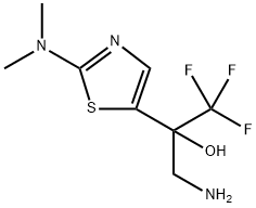 3-氨基-2-(2-(二甲基氨基)噻唑-5-基)-1,1,1-三氟丙烷-2-醇结构式