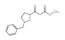 3-(1-苄基-吡咯烷-3-基)-3-氧代-丙酸甲酯结构式