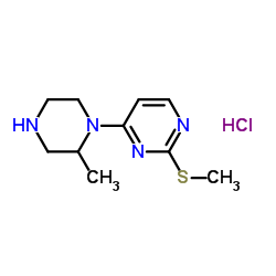 4-(2-Methyl-1-piperazinyl)-2-(methylsulfanyl)pyrimidine hydrochloride (1:1) Structure