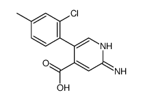 2-amino-5-(2-chloro-4-methylphenyl)pyridine-4-carboxylic acid Structure