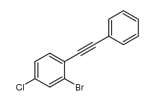 2-bromo-4-chloro-1-(phenylethynyl)benzene结构式