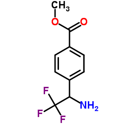 Methyl 4-(1-amino-2,2,2-trifluoroethyl)benzoate结构式