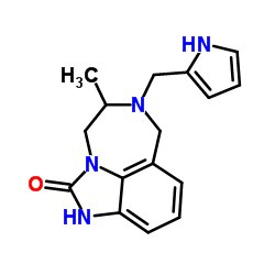 5-Methyl-6-(1H-pyrrol-2-ylmethyl)-4,5,6,7-tetrahydroimidazo[4,5,1-jk][1,4]benzodiazepin-2(1H)-one Structure