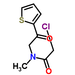 2-Chloro-N-methyl-N-[2-oxo-2-(2-thienyl)ethyl]acetamide结构式