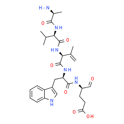 cyclo(valyl-valyl-tryptophyl-glutamyl-alanyl) structure