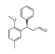 (R)-3-(2-methoxy-5-methylphenyl)-3-phenylpropanal Structure