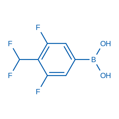 (4-(Difluoromethyl)-3,5-difluorophenyl)boronic acid structure