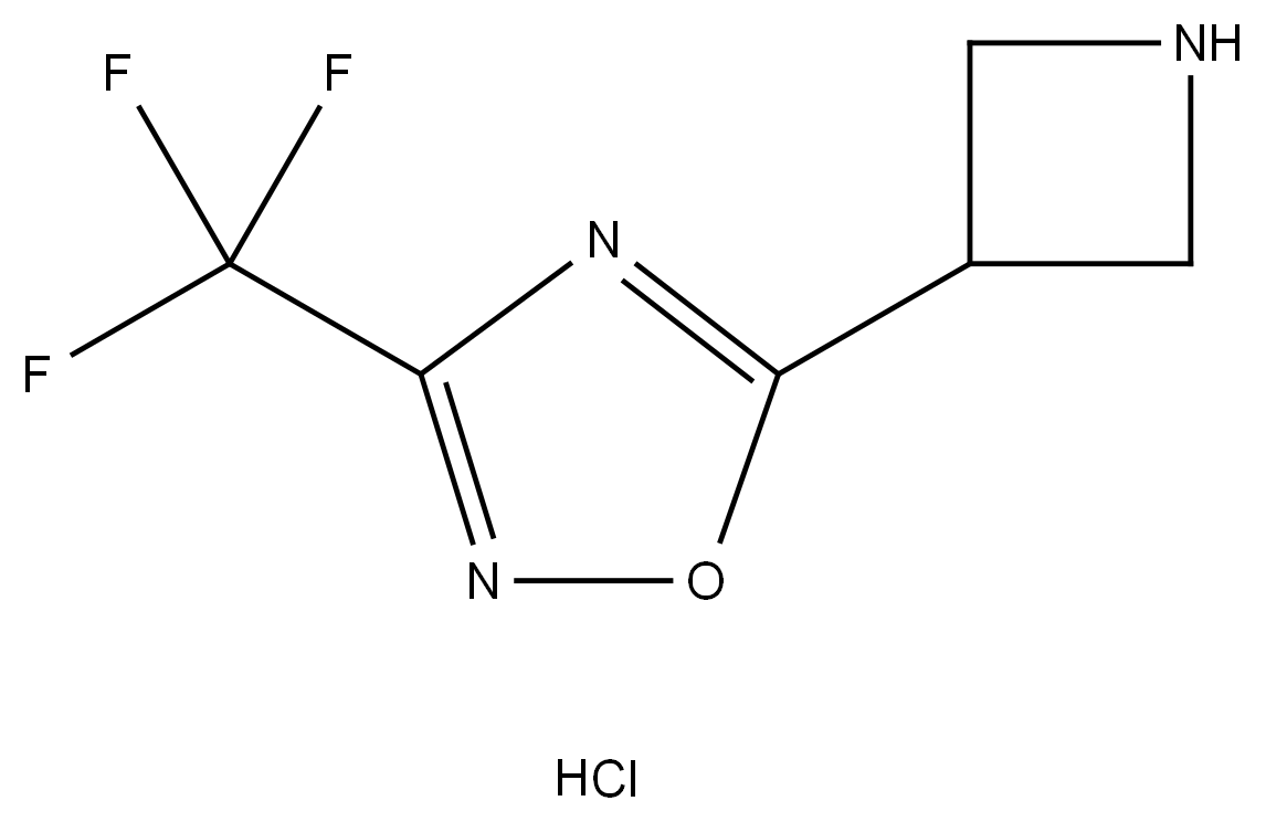5-azetidin-3-yl-3-(trifluoromethyl)-1,2,4-oxadiazole hydrochloride Structure