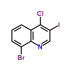 8-Bromo-4-chloro-3-iodoquinoline结构式