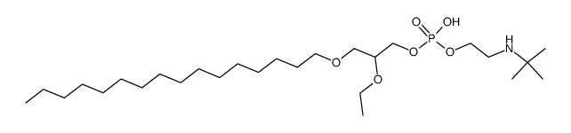 rac-1-O-hexadecyl-2-O-ethylglycero-3-phospho-N-tert-butylethanolamine结构式