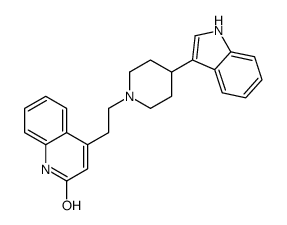 4-[2-[4-(1H-indol-3-yl)piperidin-1-yl]ethyl]-1H-quinolin-2-one结构式