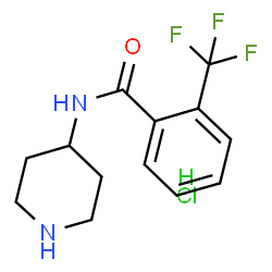 N-(Piperidin-4-yl)-2-(trifluoromethyl)benzamide hydrochloride结构式