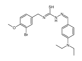 Hydrazinecarbothioamide, N-((3-bromo-4-methoxyphenyl)methyl)-2-((4-(di ethylamino)phenyl)methylene)- picture