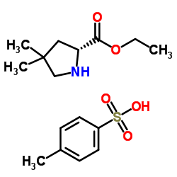 Ethyl 4,4-dimethyl-D-prolinate 4-methylbenzenesulfonate (1:1) Structure