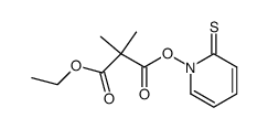 1-ethyl 3-(2-thioxopyridin-1(2H)-yl) 2,2-dimethylmalonate Structure