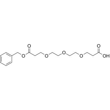 Benzyloxy carbonyl-PEG3-C2-acid结构式