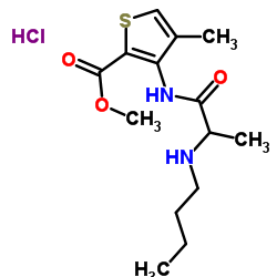 Methyl 3-[(N-butylalanyl)amino]-4-methyl-2-thiophenecarboxylate hydrochloride (1:1)图片