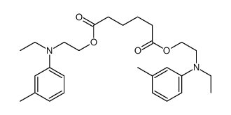 bis[2-[ethyl(3-methylphenyl)amino]ethyl] adipate structure