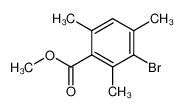 3-溴-2,4,6-三甲基苯甲酸甲酯结构式